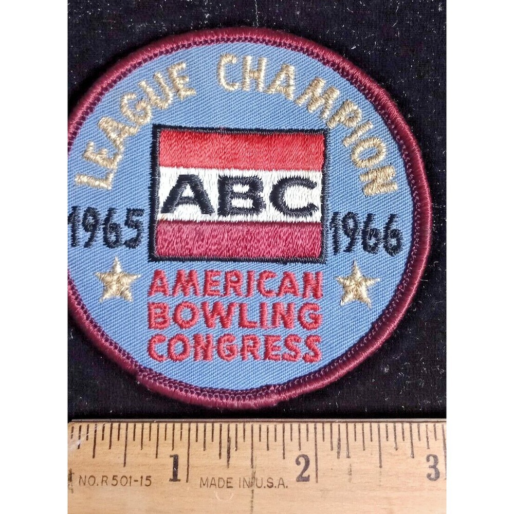 Vintage Bowling Patch ABC American Bowling Congress 1965   1966